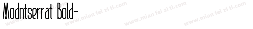Modntserrat Bold字体转换